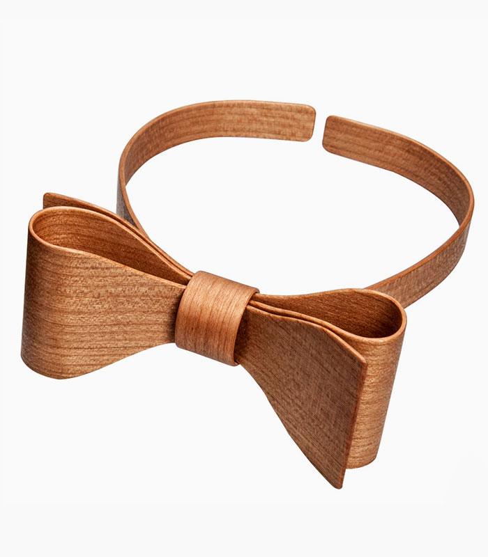Wooden bow tie man